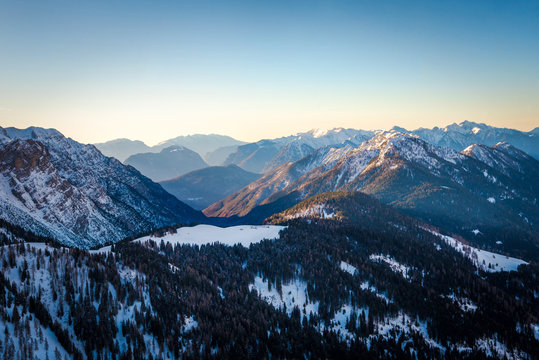 Alpine scenery - mountain panorama in the Italian Alps © miladrumeva