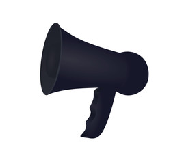 Dark megaphone. vector illustration