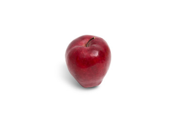 Fresh red apple isolated on white backgrund.