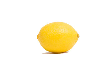 Fresh yellow lemon isolated on white backgrund.
