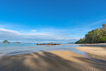 Morning on the Tubkaek Beach in Krabi, Southern  Thailand