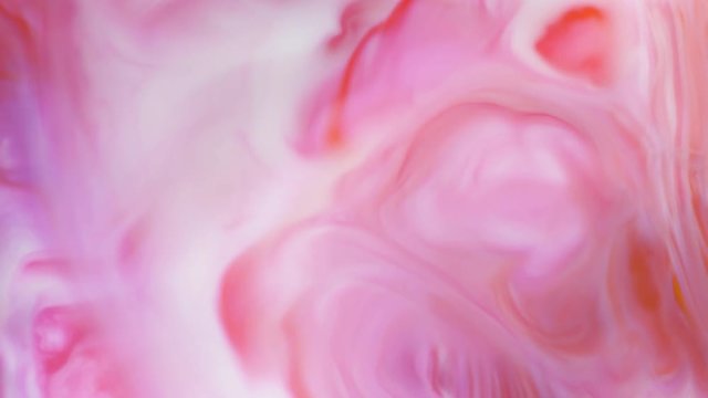 Colored paint beautiful spread in liquid, realtime shot