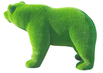 figure of a bear made from decorative grass