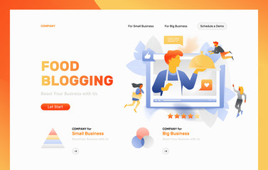 Food Blogging Web Page Header