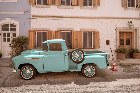 IZMIR, TURKEY - JULY 7-11: Vintage Chevrolet Pickup street
