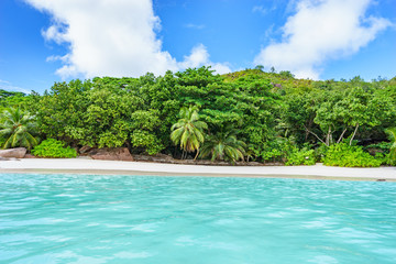Looking to the coast of anse lazio from the water, praslin, seychelles 11