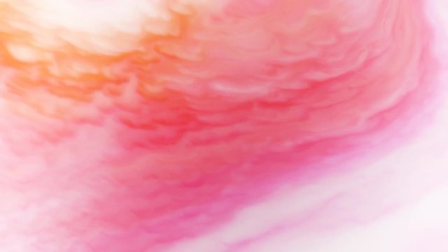 Colored paint beautiful spread in liquid, realtime shot