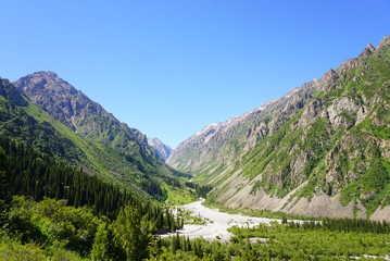 Fototapeta na wymiar キルギス アラアルチャ国立公園トレッキング