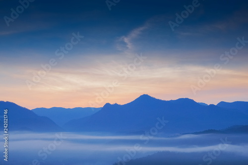 Top View Misty Morning Above Mae Hong Son City View Of The