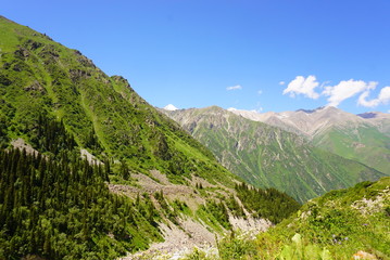 Fototapeta na wymiar キルギス アラアルチャ国立公園絶景トレッキング