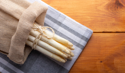 Freshly harvested asparagus