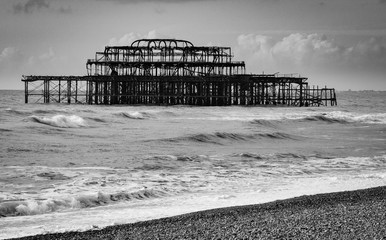 Brighton West Pier ruin
