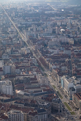 Obraz premium Grenoble, France, January 2019 : Aerial view of Cours Jean Jaures.