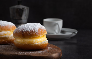 Freshly baked Berlin donuts