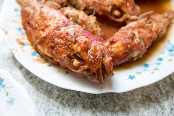 Fishy redfish cooked