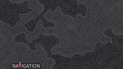 Vector contour topographic map background. Topography and geography map grid abstract backdrop. Hud elements. Business concept. Vector illustration - obrazy, fototapety, plakaty