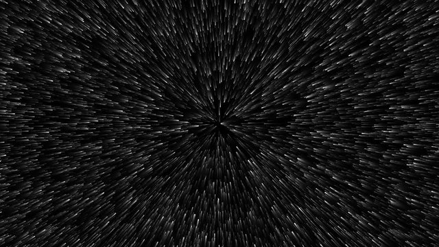 Abstract Space Travel motion background.Star field pattern warp motion.Abstract Wormhole Tunnel In Loop. Warp Or Hyperspace Motion In Star Trail.