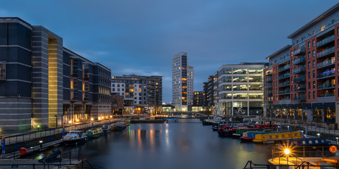Leeds Docks at dusk