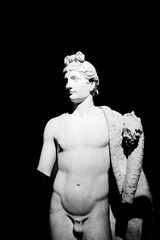 Statue of a Genius with cornucopia. Genius of the emperor Domitian. Rome, Italy