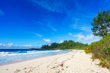 beautiful paradise beach at the police bay, seychelles 1