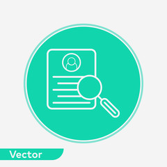 Resume vector icon sign symbol