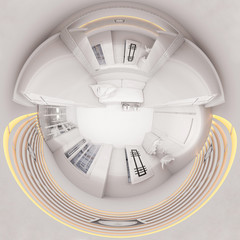 Fototapeta premium 3d render hall interior design in classic style
