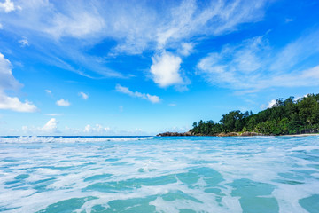beautiful paradise beach at the police bay, seychelles 18