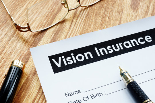 Vision Insurance Application Form And Glasses.