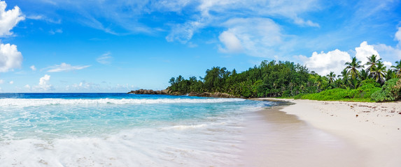 beautiful paradise beach at the police bay, seychelles 41