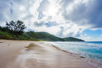 wild tropical beach at police bay on the seychelles 10