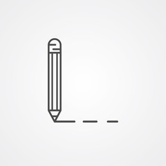 Pencil vector icon sign symbol