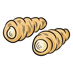 Tubes with whipped cream doodle colorful illustration