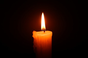 candle flame, warm light, fire