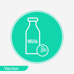 Coconut milk vector icon sign symbol