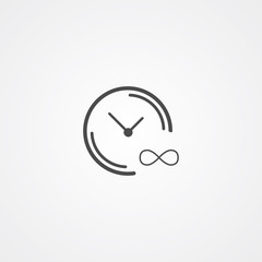 Infinite time vector icon sign symbol