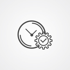 Time management vector icon sign symbol