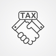 Obraz premium Financial agreement vector icon sign symbol