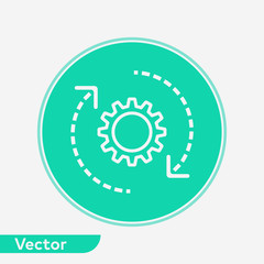 Settings vector icon sign symbol