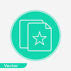 Favorite file vector icon sign symbol