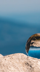 Smartphone HD wallpaper of crystal ball alpine landscape shot at the Kehlsteinhaus - Berchtesgaden - Bavaria - Germany