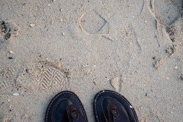Shoes on beach
