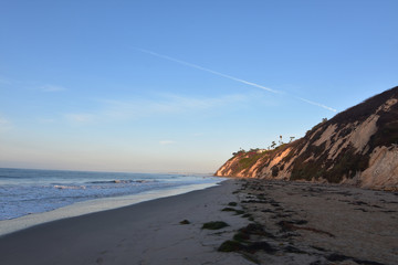 Beautiful beach on the coast of santa barbara