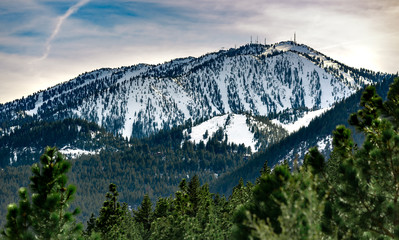 Slide Mountain, Mt Rose Ski Tahoe - obrazy, fototapety, plakaty