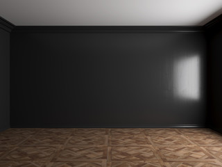 3d render of dark interiorl 8k