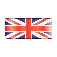 Fototapeta na wymiar button with the image of the UK flag. Vector graphics