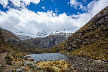 Naklejka na ściany i meble Cloud bank in the Andes 