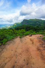 Hiking the copolia trail,granite rocks in the jungle on mahé, seychelles 12