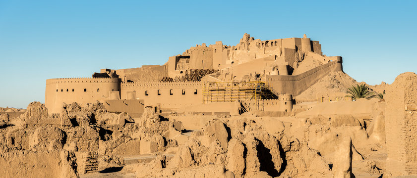 Panoramic view of Arg-e Bam - Bam Citadel, near city of Kerman, rebuilt after earthquake, Iran