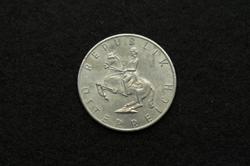 Rückseite der ehemaligen 5 Schilling-Münze aus Österreich von 1971