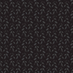 Vector seamless pattern. Illustration of a spring endless background in twigs in perfectly matched colors. Stylish texture with silhouettes of plants for print. Surface repeat design.